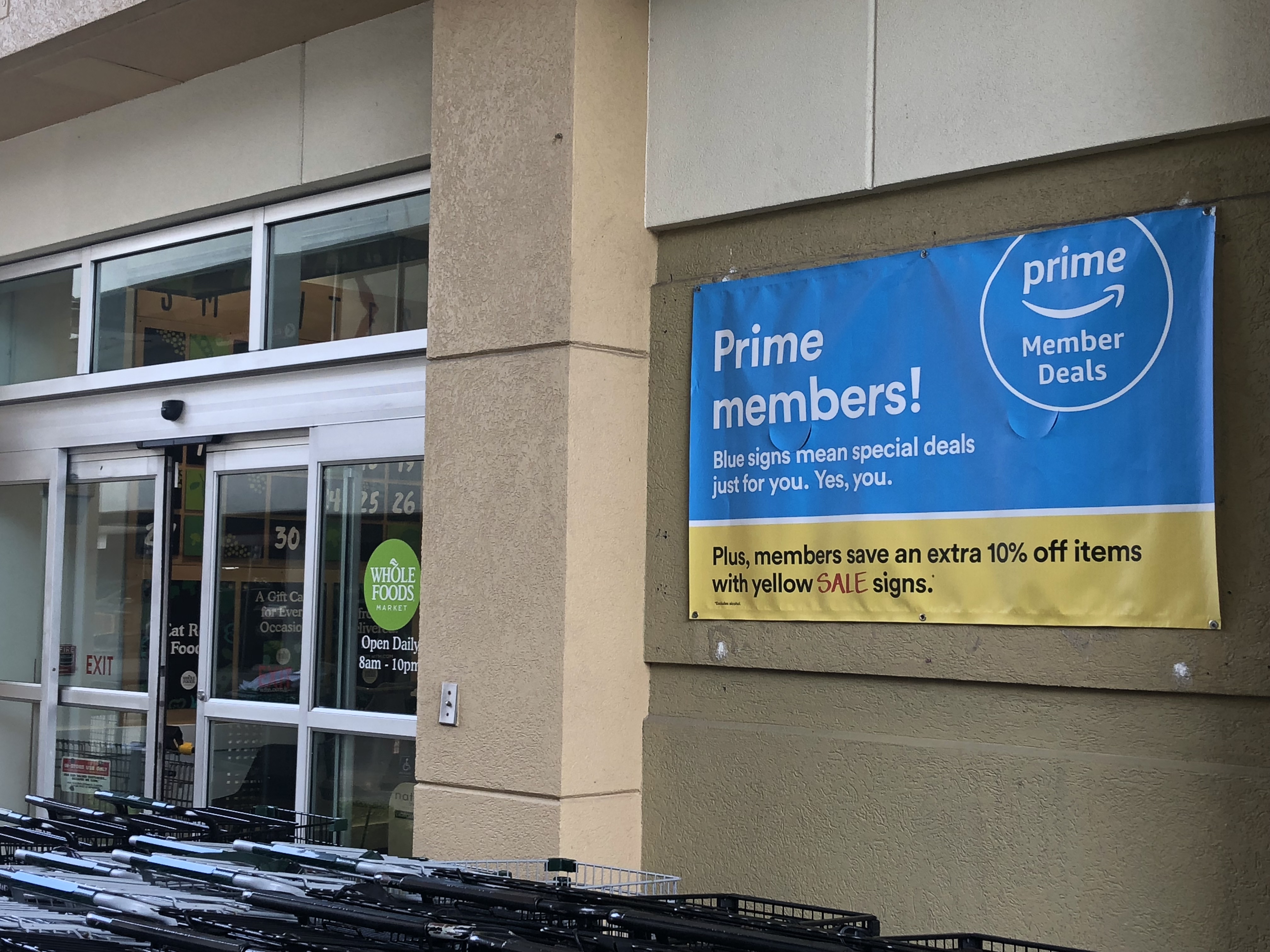 Amazon lowering prices at Whole Foods for Prime members