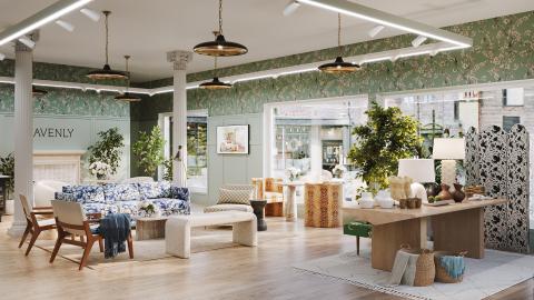 a living room filled with furniture and vase on a table