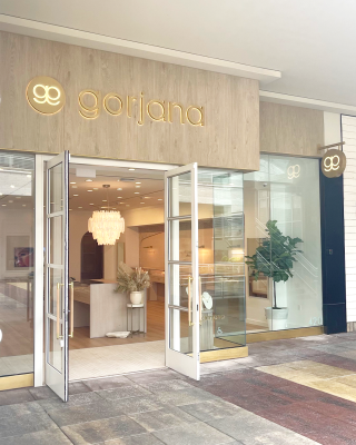 a gorjana store inside of a building
