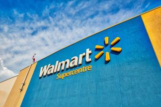 a close up of a a "walmart" logo