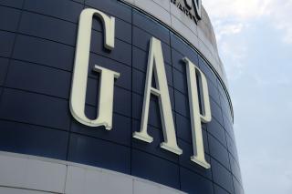 the "gap" logo atop a gap store