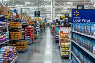 the inside of a walmart store