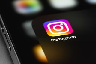 The Instagram app icon seen on an iPhone.
