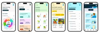 Screenshots of Albertsons' new Sincerely Health app.