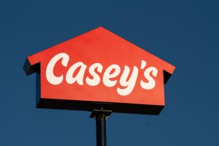 A sign outside a Casey's convenience store.