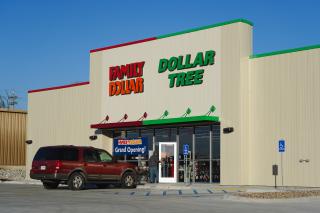 A Family Dollar and Dollar Tree store.
