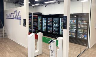 A photo showing Marymount University's c-store with Just Walk Out tech.