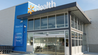 A photo showing a Walmart Health center.