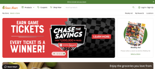 A screenshot of Save Mart's website.