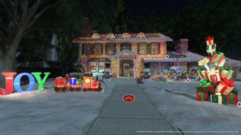 The virtual holiday experience allows customers to shop right from Clark Griswold's house.
