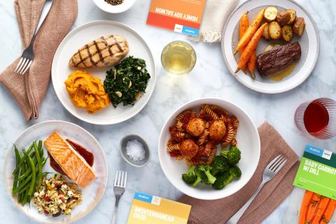 a bunch of different types of food on a plate