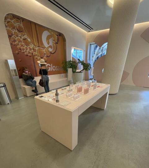 a display in a room