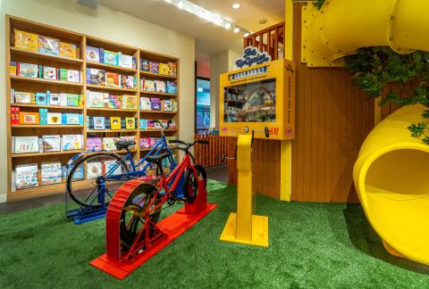 a display in a room