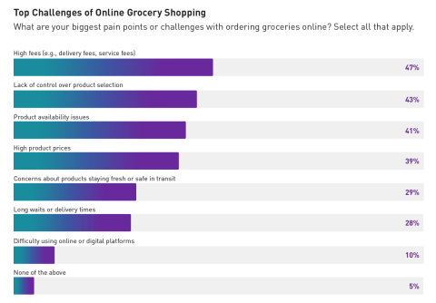 Top challenges of online grocery shopping