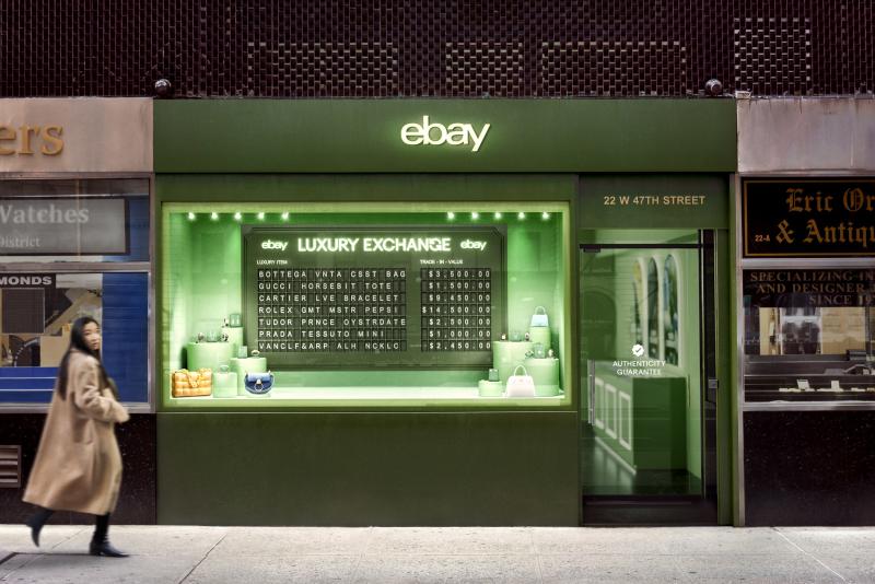 the ebay luxury exchange pop-up storefront