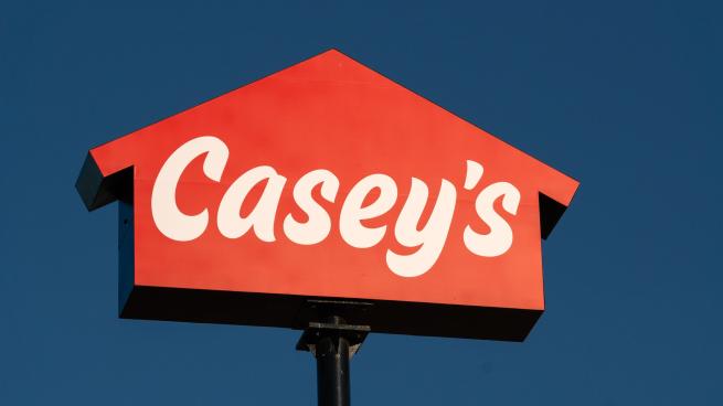 A sign outside a Casey's convenience store.