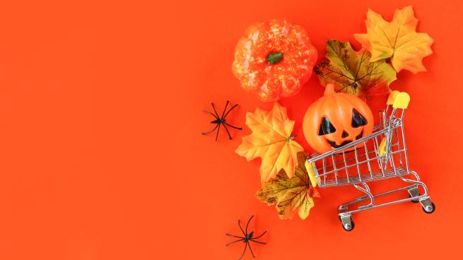 Halloween shopping cart
