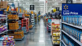 the inside of a walmart store